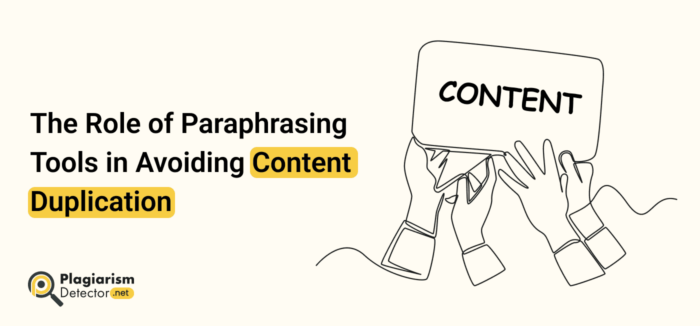 Role of Paraphrasing Tools in Avoiding Content Duplication