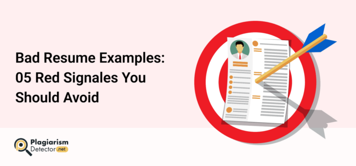 Bad Resume Examples: 05 Red Signs You Should Avoid